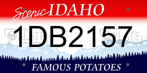 1DB2157 Idaho License Plate