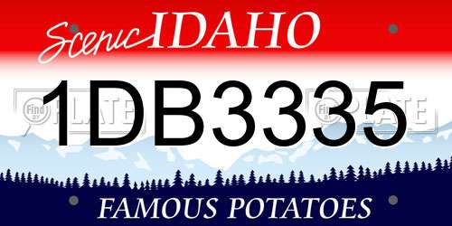 1DB3335 Idaho License Plate