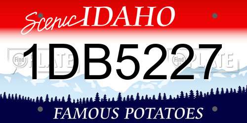 1DB5227 Idaho License Plate
