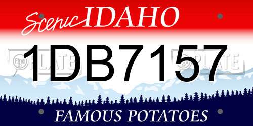 1DB7157 Idaho License Plate