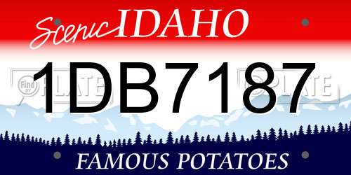 1DB7187 Idaho License Plate