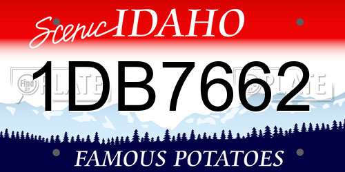 1DB7662 Idaho License Plate
