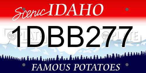 1DBB277 Idaho License Plate