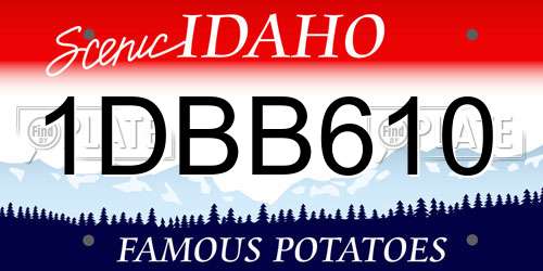1DBB610 Idaho License Plate