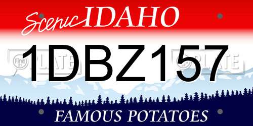 1DBZ157 Idaho License Plate
