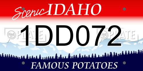 1DD072 Idaho License Plate