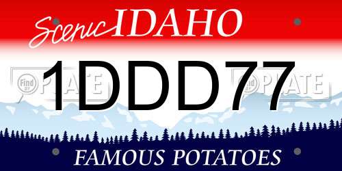 1DDD77 Idaho License Plate
