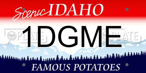 1DGME Idaho License Plate