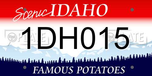 1DH015 Idaho License Plate