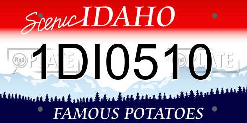 1DI0510 Idaho License Plate