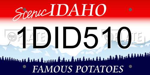 1DID510 Idaho License Plate