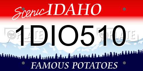 1DIO510 Idaho License Plate