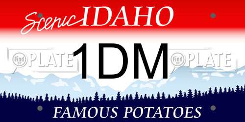 1DM Idaho License Plate