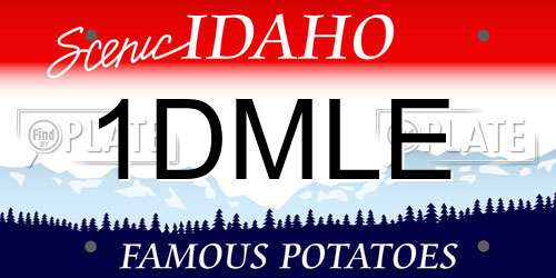 1DMLE Idaho License Plate