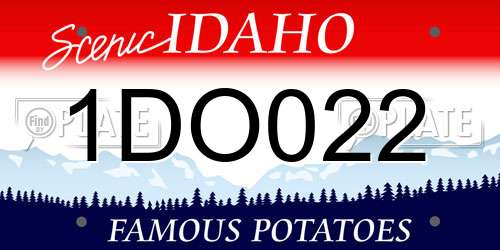 1DO022 Idaho License Plate