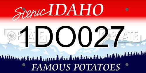 1DO027 Idaho License Plate