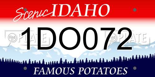 1DO072 Idaho License Plate