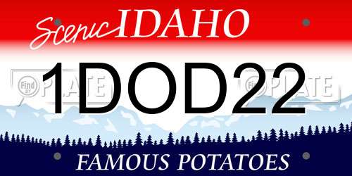 1DOD22 Idaho License Plate