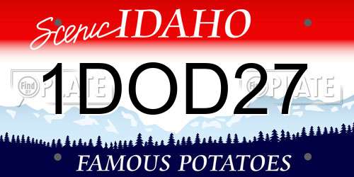 1DOD27 Idaho License Plate