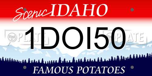 1DOI50 Idaho License Plate