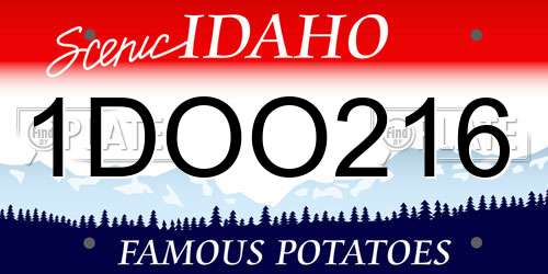 1DOO216 Idaho License Plate