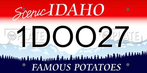 1DOO27 Idaho License Plate