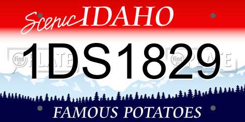 1DS1829 Idaho License Plate