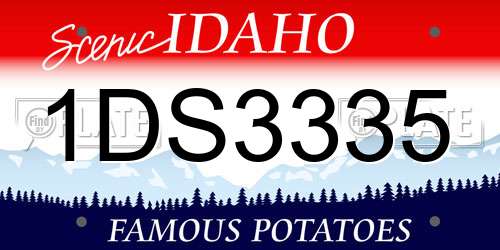 1DS3335 Idaho License Plate