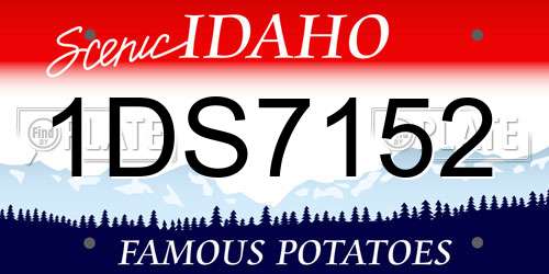 1DS7152 Idaho License Plate