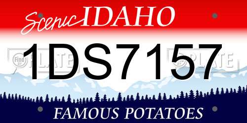 1DS7157 Idaho License Plate