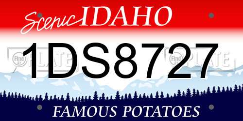 1DS8727 Idaho License Plate