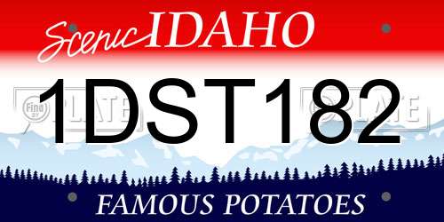 1DST182 Idaho License Plate