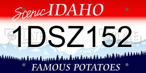 1DSZ152 Idaho License Plate