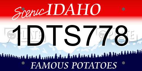 1DTS778 Idaho License Plate