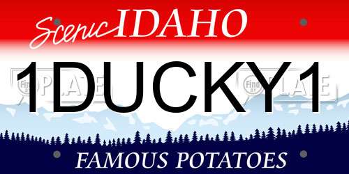 1DUCKY1 Idaho License Plate