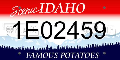 1E02459 Idaho License Plate