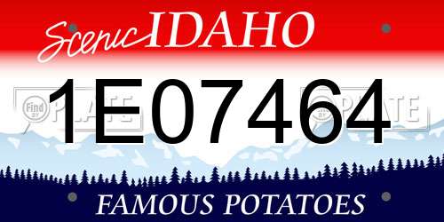 1E07464 Idaho License Plate