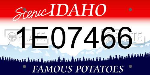 1E07466 Idaho License Plate