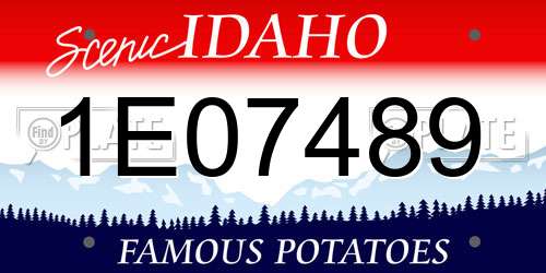 1E07489 Idaho License Plate