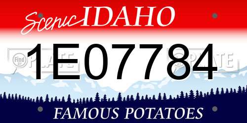 1E07784 Idaho License Plate