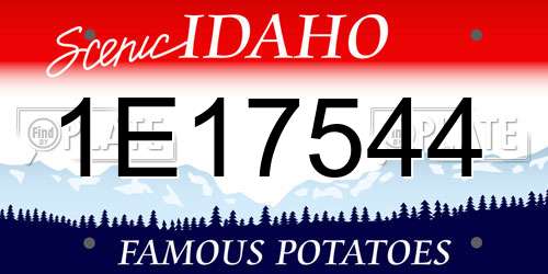 1E17544 Idaho License Plate