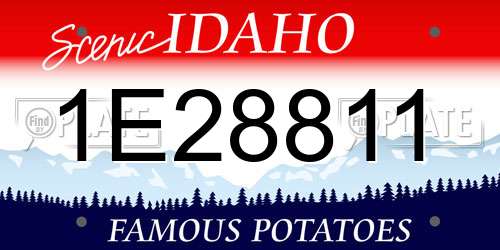 1E28811 Idaho License Plate