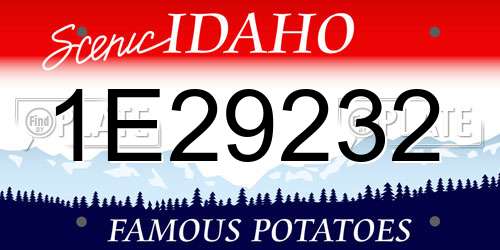 1E29232 Idaho License Plate