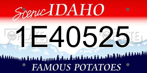 1E40525 Idaho License Plate