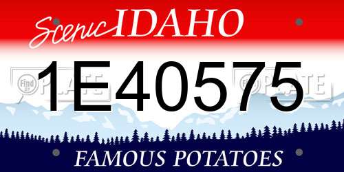 1E40575 Idaho License Plate