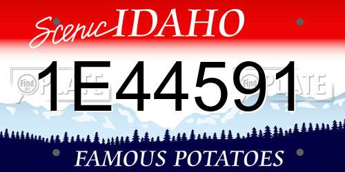 1E44591 Idaho License Plate