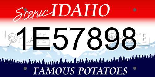 1E57898 Idaho License Plate