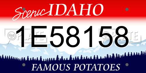 1E58158 Idaho License Plate