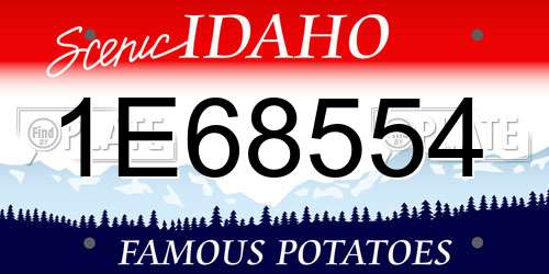 1E68554 Idaho License Plate