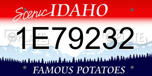 1E79232 Idaho License Plate